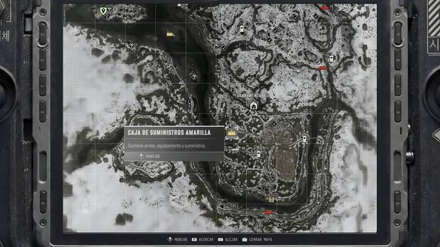 Call of Duty: Modern Warfare 4 - Localización en el mapa de la misión 10 Atrapados de la caja de suministros amarilla 12
