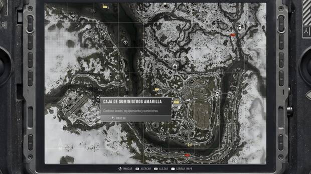 Call of Duty: Modern Warfare 4 - Localización en el mapa de la misión 10 Atrapados de la caja de suministros amarilla 11