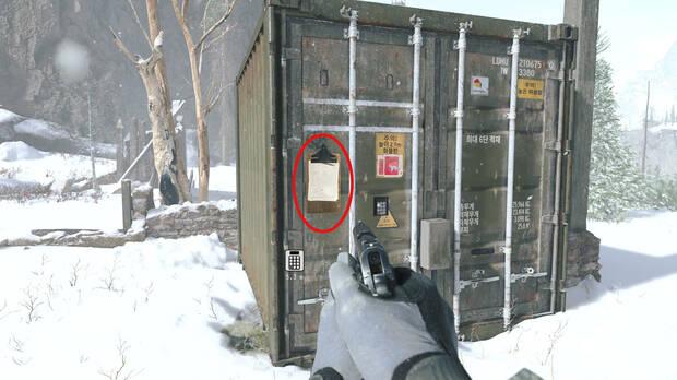 Call of Duty: Modern Warfare 4 - D�nde encontrar la nota coleccionable Nota del teclado del acantilado cerca del campamento base en la misi�n 10 Atrapados