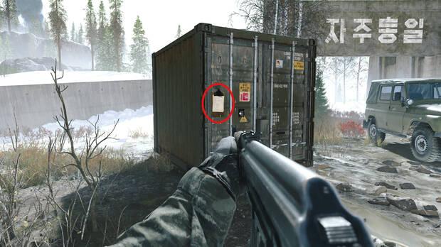 Call of Duty: Modern Warfare 4 - D�nde encontrar la nota coleccionable Nota del teclado del cartel grande en la misi�n 10 Atrapados