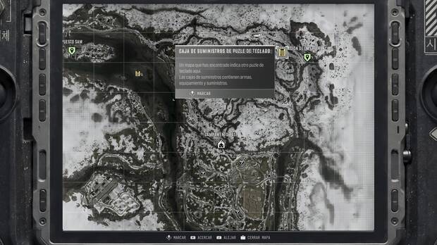 Call of Duty: Modern Warfare 4 - Localización en el mapa de la misión 10 del teclado numérico de Teclado de la colina al sur de la estación de interferencias