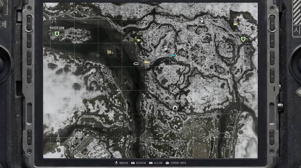 Call of Duty: Modern Warfare 4 - Localización en el mapa de la misión 10 del teclado numérico de Teclado del búnker oculto de los campos de cultivo