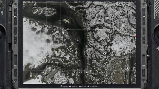 Call of Duty: Modern Warfare 4 - Localizacin en el mapa de la misin 10 Atrapados de la nota coleccionable Nota del teclado del islote