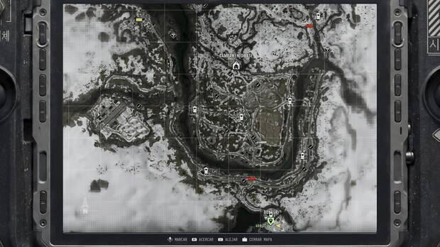 Call of Duty: Modern Warfare 4 - Localizacin en el mapa de la misin 10 Atrapados de la nota coleccionable Provisiones