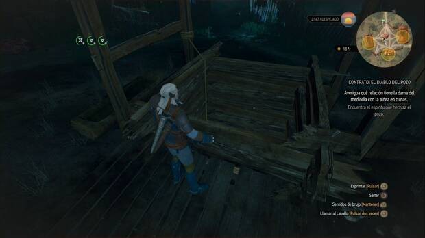 The Witcher 3: Wild Hunt Remastered - El diablo del pozo; pozo en el centro de la aldea