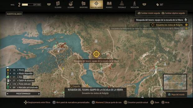 The Witcher 3: Wild Hunt Remastered - Equipo de la Escuela de la Víbora; ubicación de la Espada de plata viperina