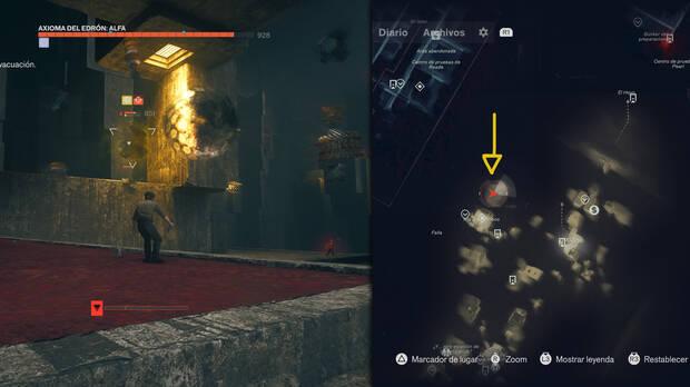 Control Resonant - Localización en el mapa del Paso subterráneo del enemigo con el que se consigue el artefacto Tarjeta de metro vieja