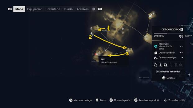 Control Resonant - Misión El último taxi - Localización en el mapa del taxi 07