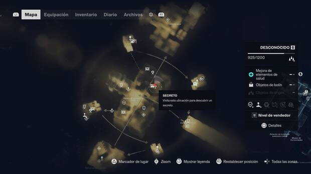 Control Resonant - Localizaci�n en el mapa del escondite secreto del gimnasio Pulse Fitness de Desconocido
