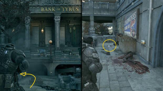 Gears of War: E-Day - Ubicacin del coleccionable del acto 2 Tarjeta de cumpleaos con Lancer de juguete