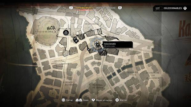 Gears of War: E-Day - Localizacin en el mapa del coleccionable del acto 2 Una carta a casa