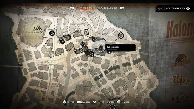 Gears of War: E-Day - Localizacin en el mapa del coleccionable del acto 2 Postal de Kalona