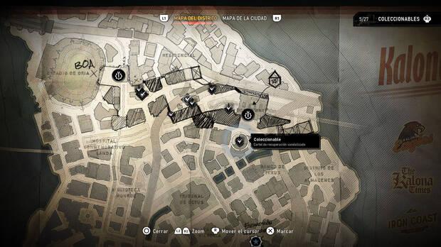 Gears of War: E-Day - Localizacin en el mapa del coleccionable del acto 2 Cartel de recuperacin vandalizado