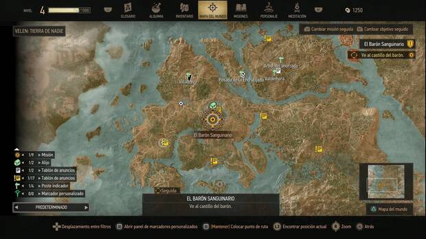 The Witcher 3: Wild Hunt Remastered - El Barón Sanguinario; ubicación de Percha del Cuervo