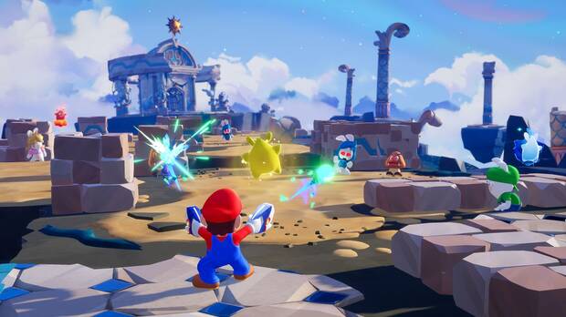 Imagen de gameplay oficial de Mario + Rabbids: Sparks of Hope