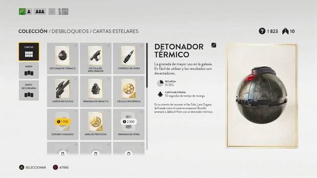 Aunque solo podemos equipar un bláster principal, podemos llevar como ítem secundario ayudas como granadas o ballestas y rifles de precisión.