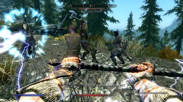 'Skyrim' en Switch mantiene la fluidez en los combates.