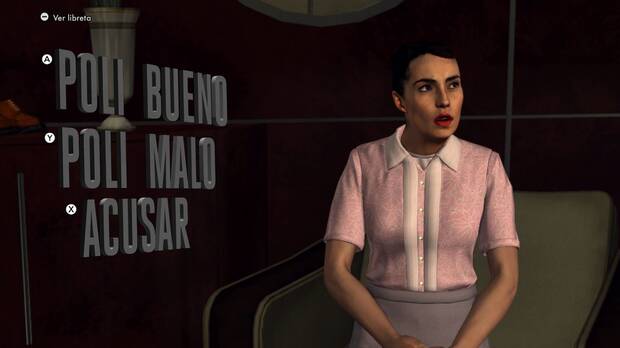 Los interrogatorios tienen algunos problemas en su dise�o, pero sigue siendo un concepto muy interesante y original para construir un videojuego (imagen de Switch).