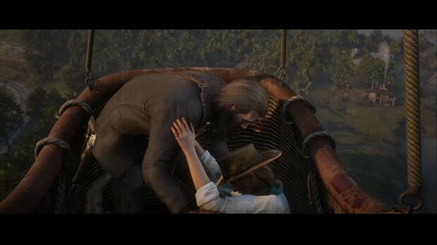 Red Dead Redemption 2 - Ícaro y sus amigos: Arthur sube a Sadie al globo