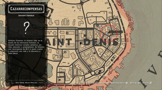 Red DEad Redemption 2 - Misiones de cazarrecompensas: Anthony Foreman