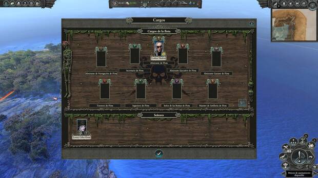 Siempre que cumplan ciertos requisitos, podemos elegir que algunos de nuestros Se�ores ocupen un cargo de poder en nuestra flota para aumentar su poder, una mec�nica extra�da de 'Total War Saga: Thrones of Britannia'.