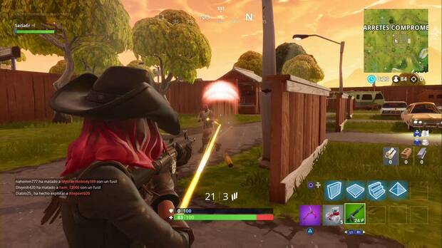 fortnite battle royale enfrentandose a un enemigo - arpeo fortnite