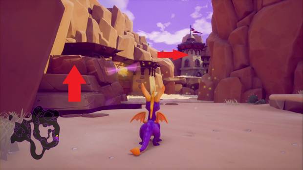 Spyro the dragon - Cañón árido: estatua de Ivor