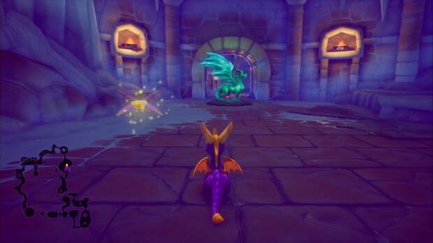 Spyro the Dragon - Cueva de Hielo: estatua de Andor