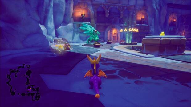 Spyro the dragon - Cueva de Hielo: estatua de Asher