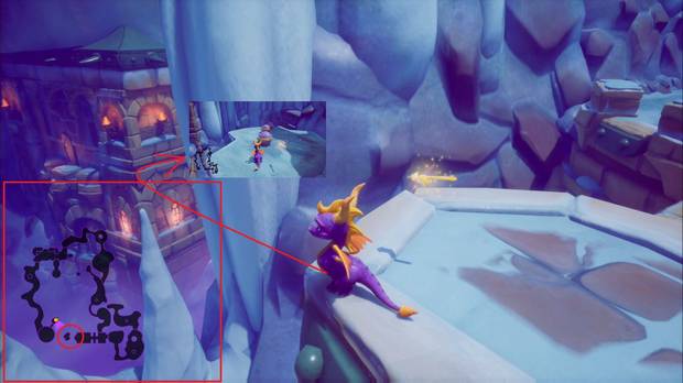 Spyro the Dragon - Cueva de Hielo: vidas secretas