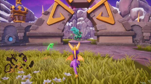Spyro the dragon - Cresta alpina: estatua de Zane
