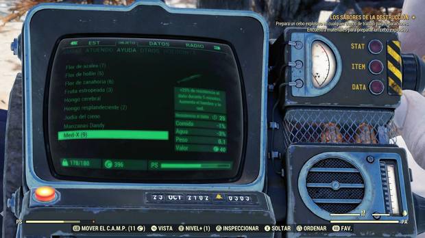 La salud, la sed, el hambre, la radiación, el peso, enfermedades... hay que estar pendientes de muchas cosas en 'Fallout 76'.