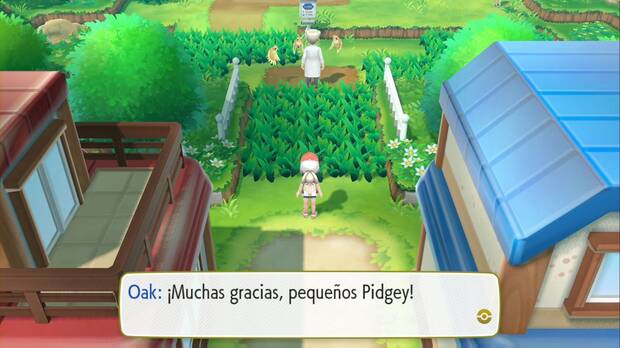 Pokémon Let's Go - Pueblo Paleta: el Profesor Oak y los Pidgeys