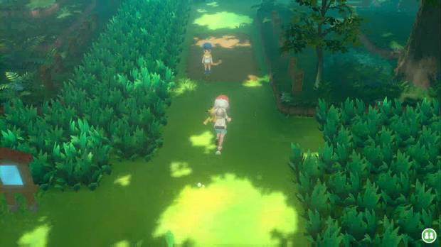 Pokémon let's go - Bosque verde: avanza por el este