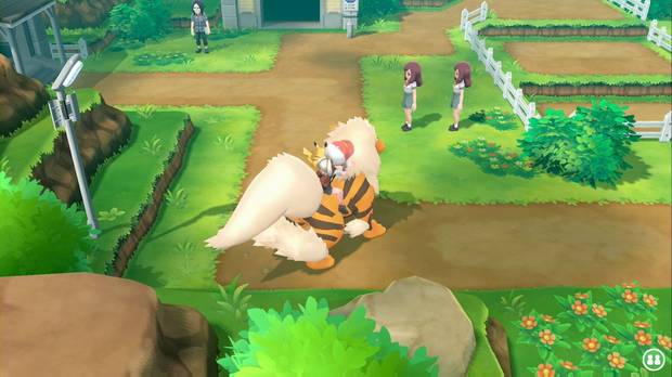 Pokémon Let's Go - Ruta 8: pareja de entrenadoras