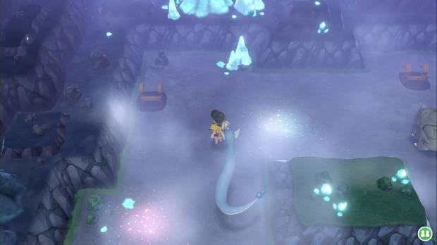 Pokémon Let's Go - Cueva Celeste: escalera al nivel más hondo
