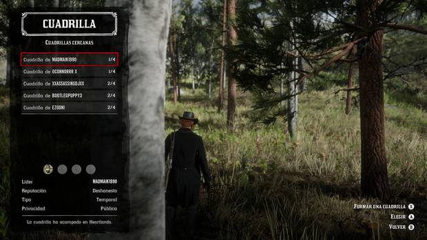 Cuadrillas en Red Dead Online