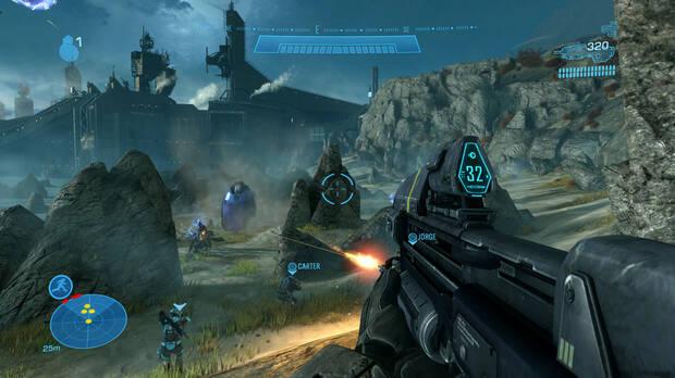 Los escenarios de 'Halo Reach' eran mucho más abiertos que anteriores entregas, y siguen sorprendiendo por ese motivo.