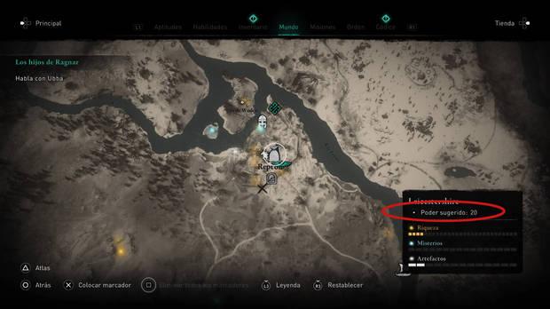 Assassin's Creed Valhalla - ¿Hay restricciones de poder por zonas?