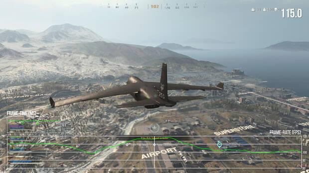 Call of Duty: Warzone funcionando a 120 fps en Xbox Series X.
