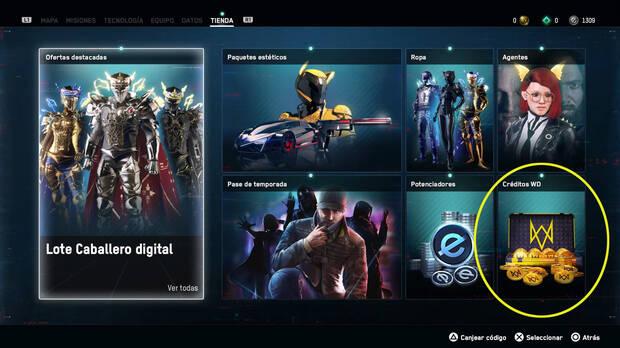 Watch Dogs Legión - Cómo comprar créditos WD