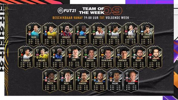 FIFA 21 - El Team of the Week 9 de FUT 21
