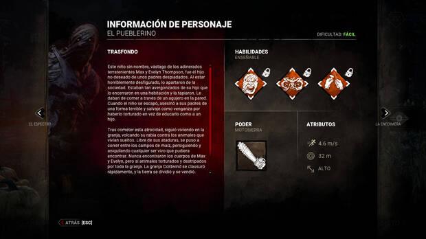 Dead by Daylight - Información y detalles del asesino El Pueblerino (Max Thompson Jr.)