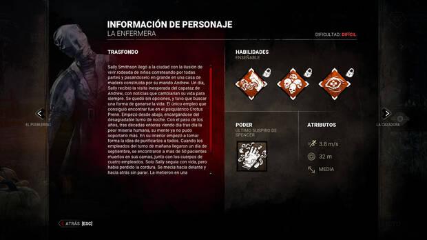 Dead by Daylight - Información y detalles del asesino La Enfermera (Sally Smithson)