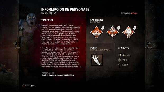 Dead by Daylight - Información y detalles del asesino El Espíritu (Rin Yamaoka)