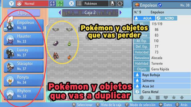 Pokémon Diamante Brillante y Pokémon Perla Reluciente - Preparativos para realizar el truco de clonar