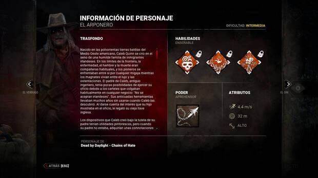 Dead by Daylight - Información y detalles del asesino El Arponero (Caleb Quinn)