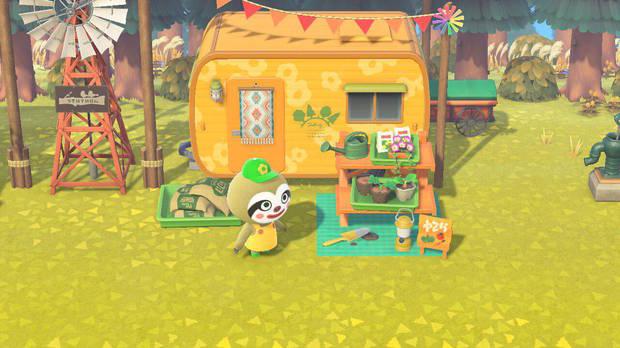 Animal Crossing: New Horizons - Gandulio's shop in Fauno's cooperative community