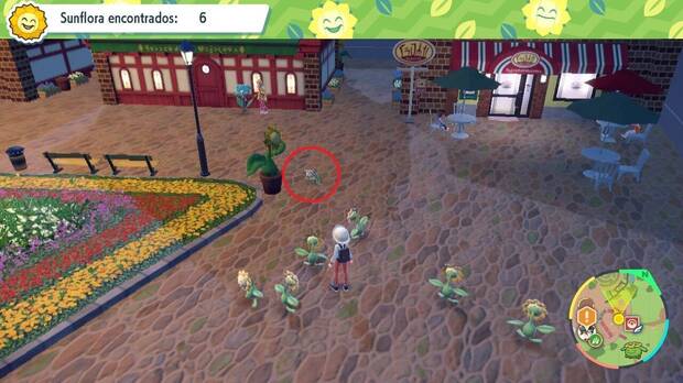 Pokémon Escarlata y Púrpura - Localización de Sunflora nº 7 en el examen del Gimnasio Planta