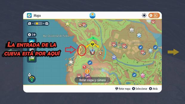 Pokémon Escarlata y Púrpura - Ubicación de la Estaca amarilla nº 8